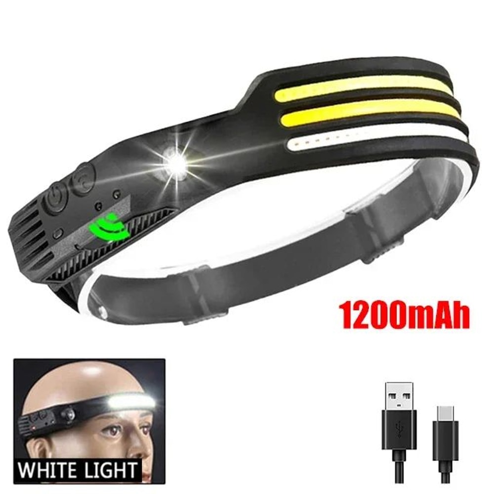 LumiSense COB LED Headlamp USB Rechargeable Motion Sensor Headlight For Camping Outdoor Use 8