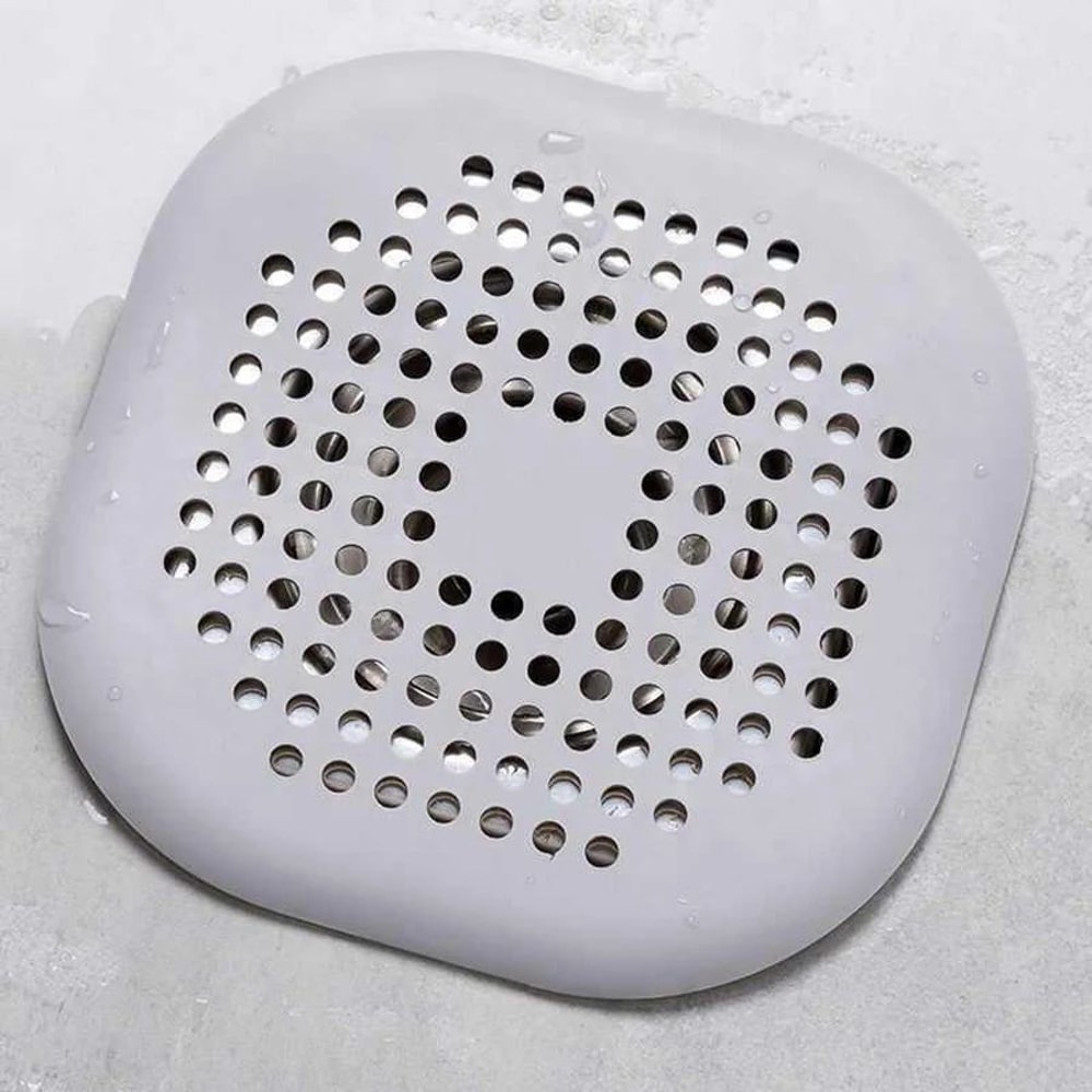 ClearFlow Square Silicone Drain Cover Bathroom Hair Catcher AntiClog Drain Filter 3