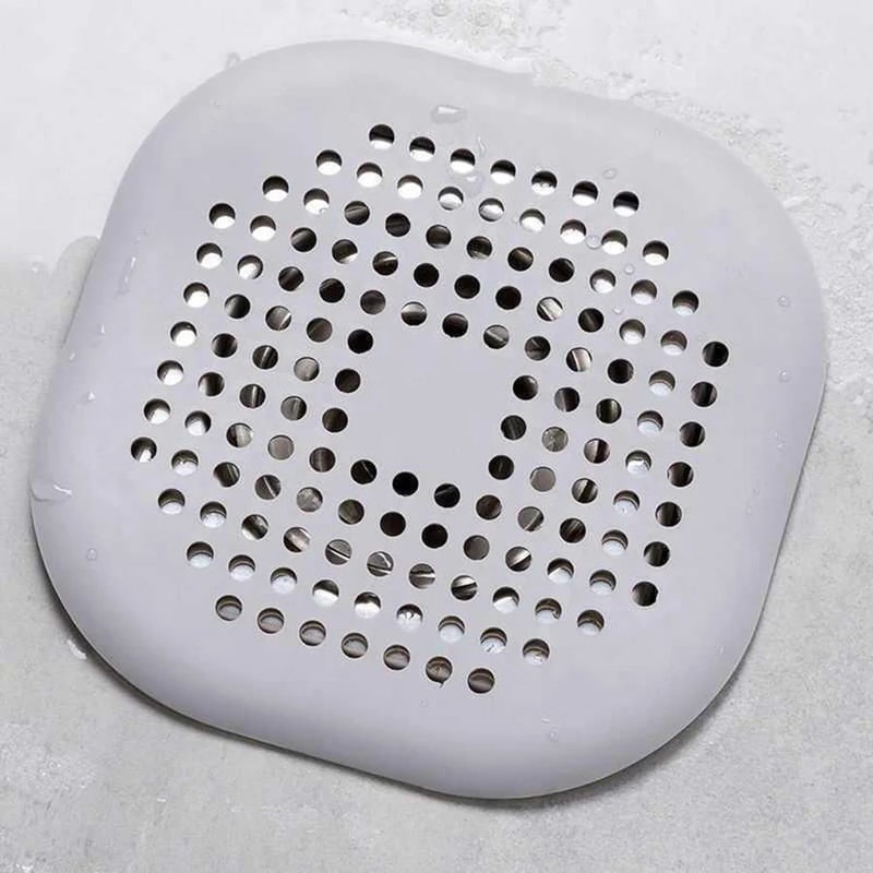 ClearFlow Square Silicone Drain Cover Bathroom Hair Catcher AntiClog Drain Filter 7