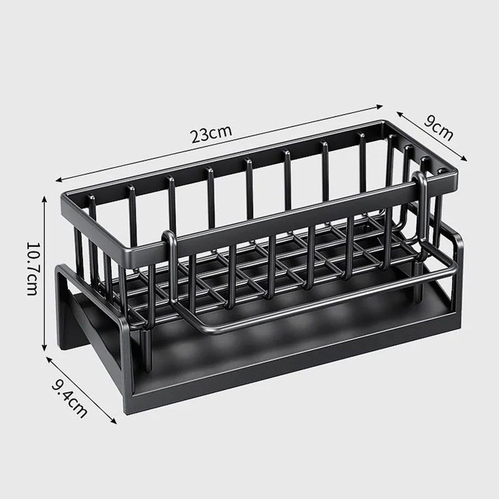 Multifunction Kitchen Sink Organizer With Drain Rack Sponge Holder 1