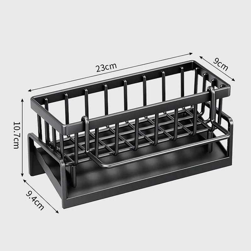 Multifunction Kitchen Sink Organizer With Drain Rack Sponge Holder 1
