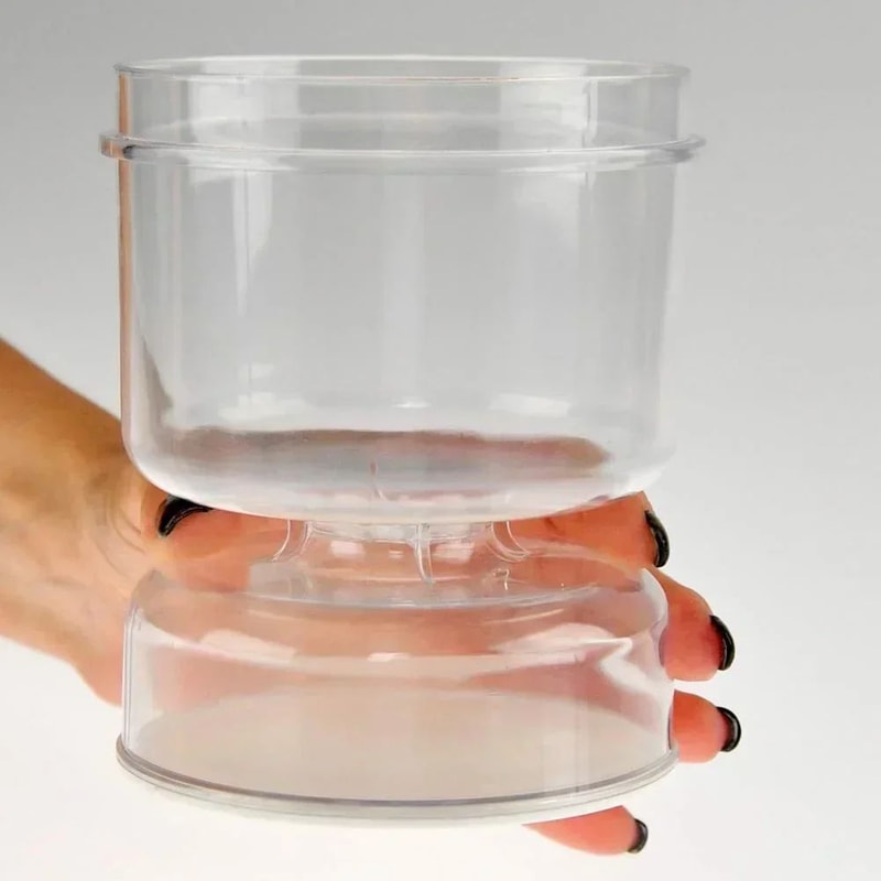 Flip Drain Pickle Jar With Strainer Hourglass Wet Dry Separation Container 6