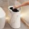 Nordic Marble Slim Bathroom Trash Can With Press Lid OdorProof Narrow Wastebasket 2