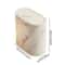 Nordic Marble Slim Bathroom Trash Can With Press Lid OdorProof Narrow Wastebasket 5