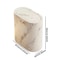 Nordic Marble Slim Bathroom Trash Can With Press Lid OdorProof Narrow Wastebasket 5