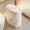 Nordic Marble Slim Bathroom Trash Can With Press Lid OdorProof Narrow Wastebasket 8