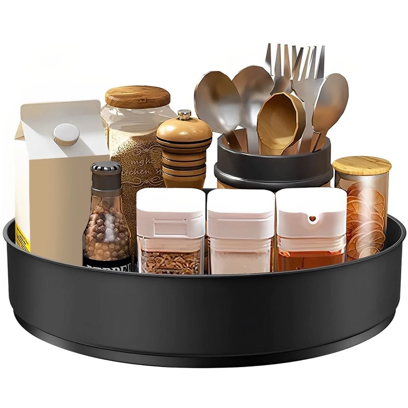 Stainless Steel Rotating Spice Rack MultiLayer Kitchen Turntable Organizer 0