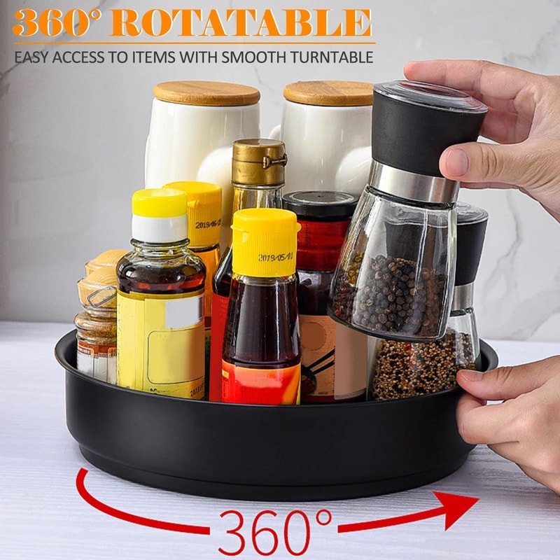 Stainless Steel Rotating Spice Rack MultiLayer Kitchen Turntable Organizer 3