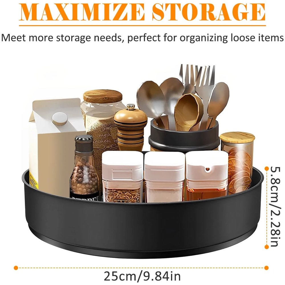 Stainless Steel Rotating Spice Rack MultiLayer Kitchen Turntable Organizer 7