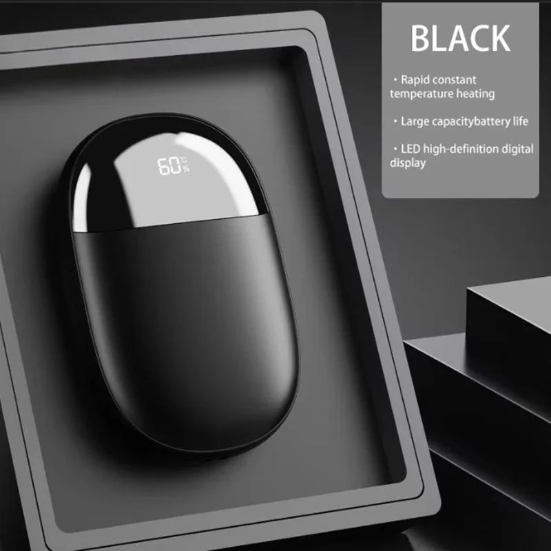 Digital Display Portable Hand Warmer DoubleSided Rechargeable Winter Heater 5