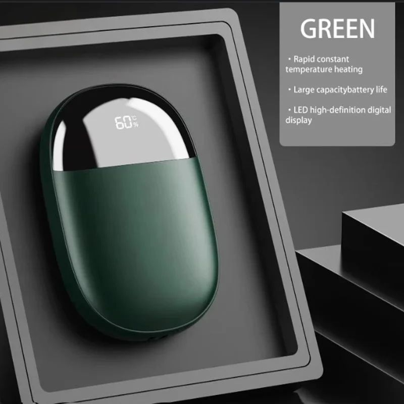Digital Display Portable Hand Warmer DoubleSided Rechargeable Winter Heater 6
