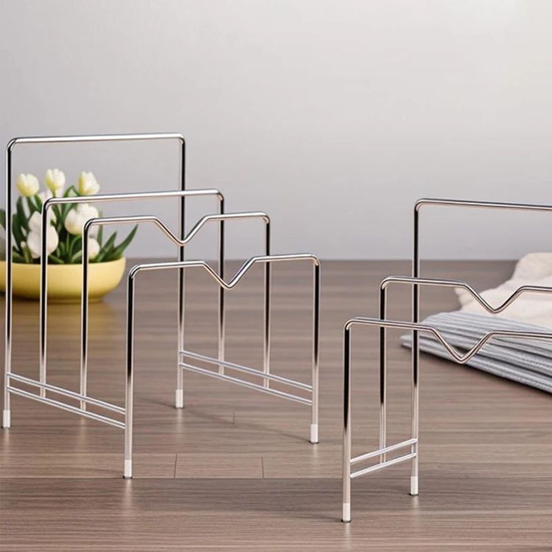 MultiLayer Cutting Board Organizer Rack Rustproof Pot Lid Kitchen Shelf Stand 4