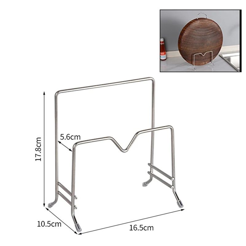 MultiLayer Cutting Board Organizer Rack Rustproof Pot Lid Kitchen Shelf Stand 6