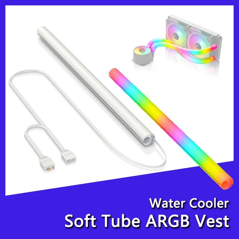 ARGB Water Cooling Tube Cover 5V 3PIN Soft Hose Sleeve For DIY PC Builds 0