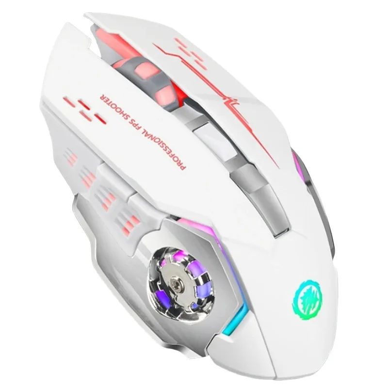 DualMode Rechargeable Wireless Mouse With Bluetooth 52 3600 DPI Precision 4