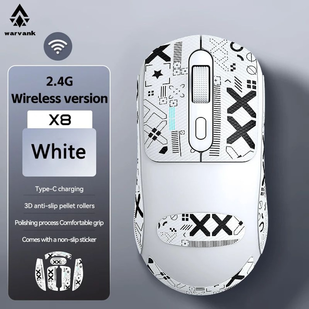 Warvank X8 Rechargeable Wireless Gaming Mouse With TypeC Fast Charging 6