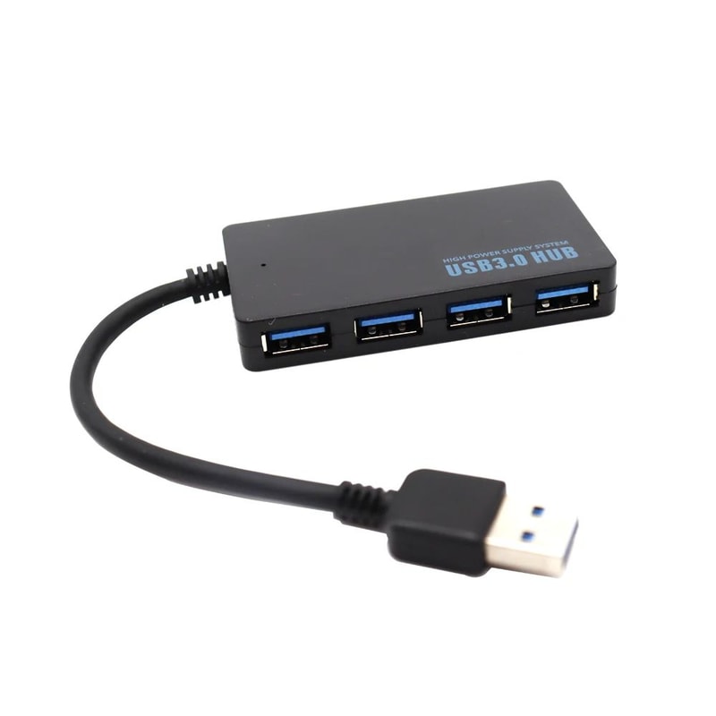 HighSpeed 4Port USB 30 Hub With TypeC Adapter For Laptop And PC 5