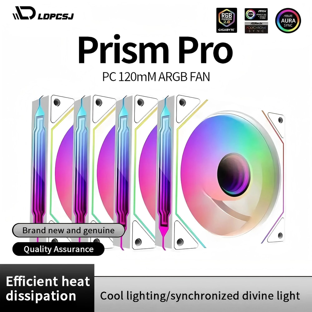 LDPCSJ PRISM 4 PRO 120mm ARGB PWM PC Cooling Fan Quiet 452CFM 0
