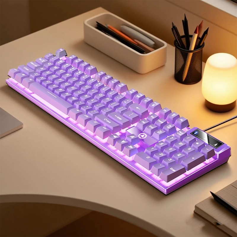 YINDIAO K500 Low Profile Wired Gaming Keyboard With Numpad 8