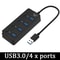 HighSpeed USB 30 MultiPort Hub With 100cm Cable For Laptop And PC 5