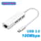 3Port USBC Hub With 100Mbps Ethernet RJ45 Adapter 2