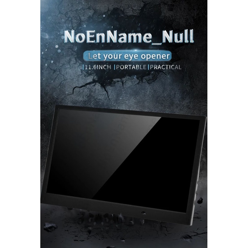 116Inch Portable Gaming Monitor 1366x768 HDMI Display For PC Raspberry Pi And Consoles 4