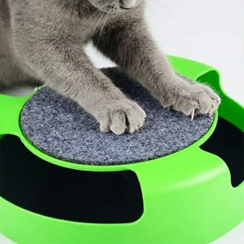 Interactive Cat Turntable Roller Toy With Scratcher And Track Ball 3