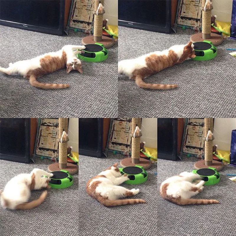 Interactive Cat Turntable Roller Toy With Scratcher And Track Ball 5