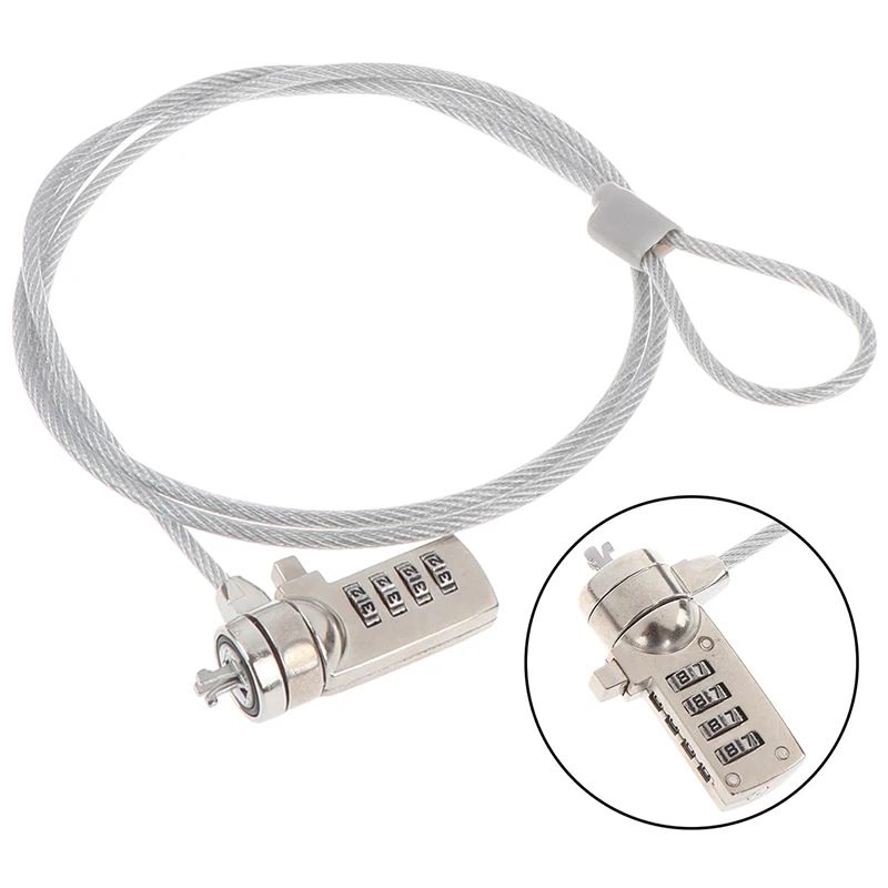 Premium 4Digit Combination Laptop Security Lock AntiTheft Cable Chain For Notebooks PCs 3