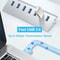 7Port Aluminum USB 30 Hub HighSpeed 5Gbps MultiPort Splitter For Laptop And PC 1