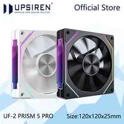 upsiren uf-2 prism 5 pro 120mm argb case fan – high airflow pc cooling fan (regular or reverse blade)