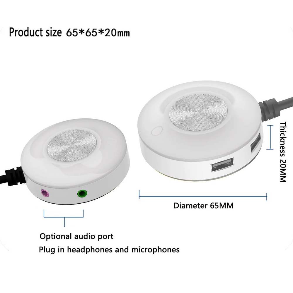RGB Desktop PC Power Button With Dual USB Audio Ports External Computer Start Switch 2