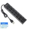 USB Hub 7Port SuperSpeed Expansion Hub With OnOff Switches Multi Device USB Hub 30 Power Adapter F 3