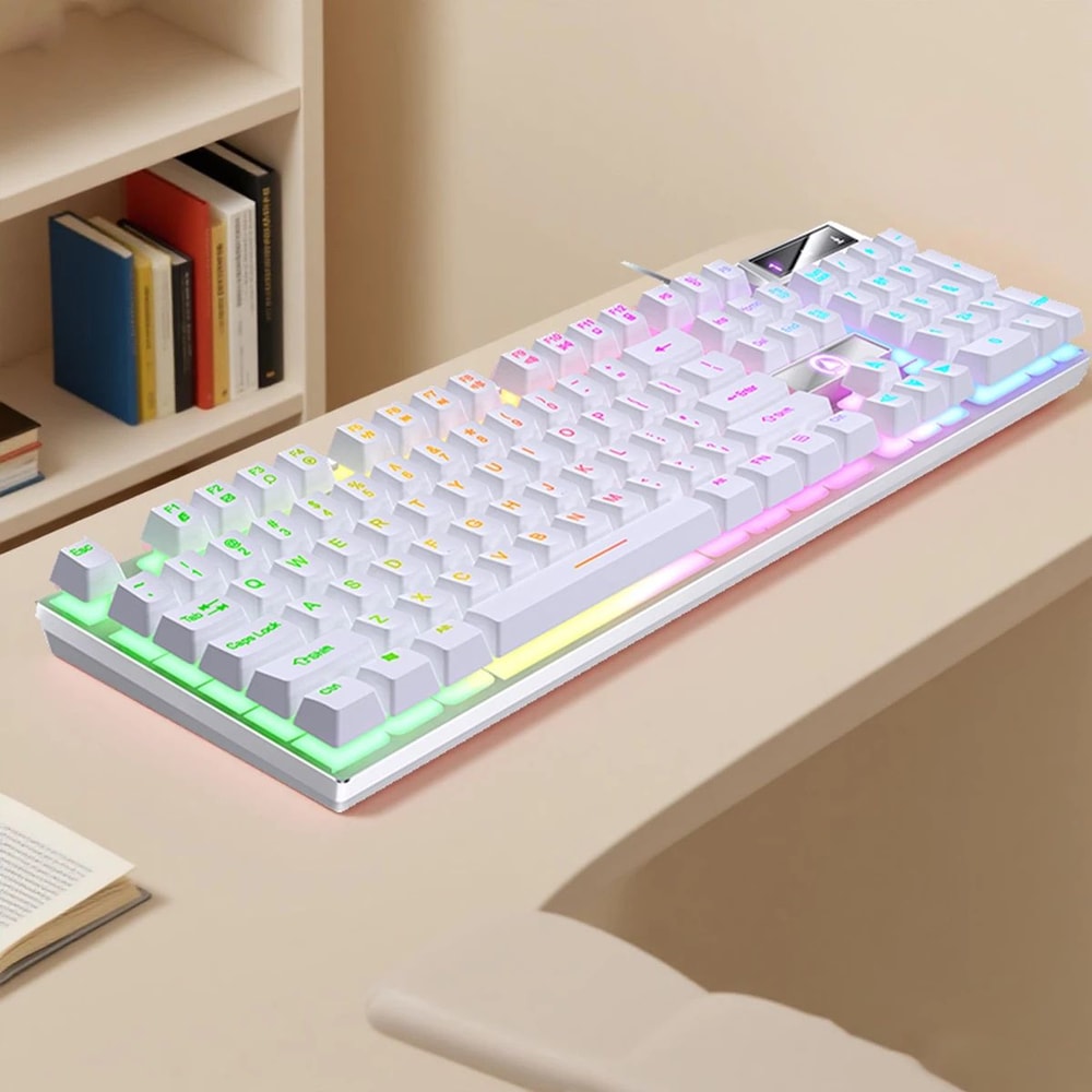 YINDIAO K500 FullSize Wired Gaming Office Keyboard With Backlight Comfortable Gaming Keyboard Wit 9