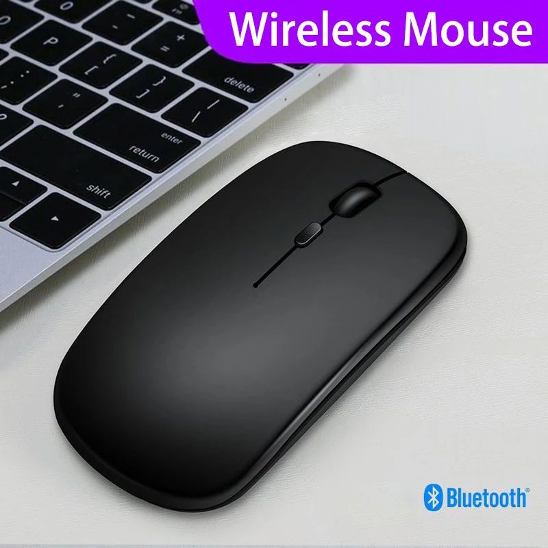Silent Bluetooth Wireless Mouse Slim Rechargeable Wireless Mouse For Laptop IPad Tablet 0