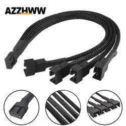 4-pin pwm fan splitter cable - multi-port pwm fan splitter for pc cpu cooling control