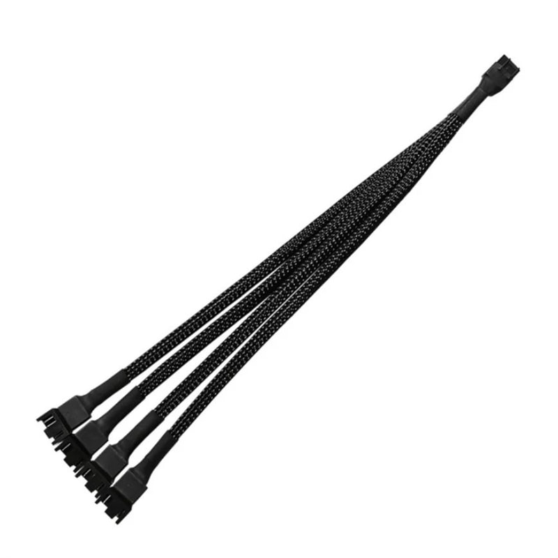 4Pin PWM Fan Splitter Cable MultiPort PWM Fan Splitter For PC CPU Cooling Control 7