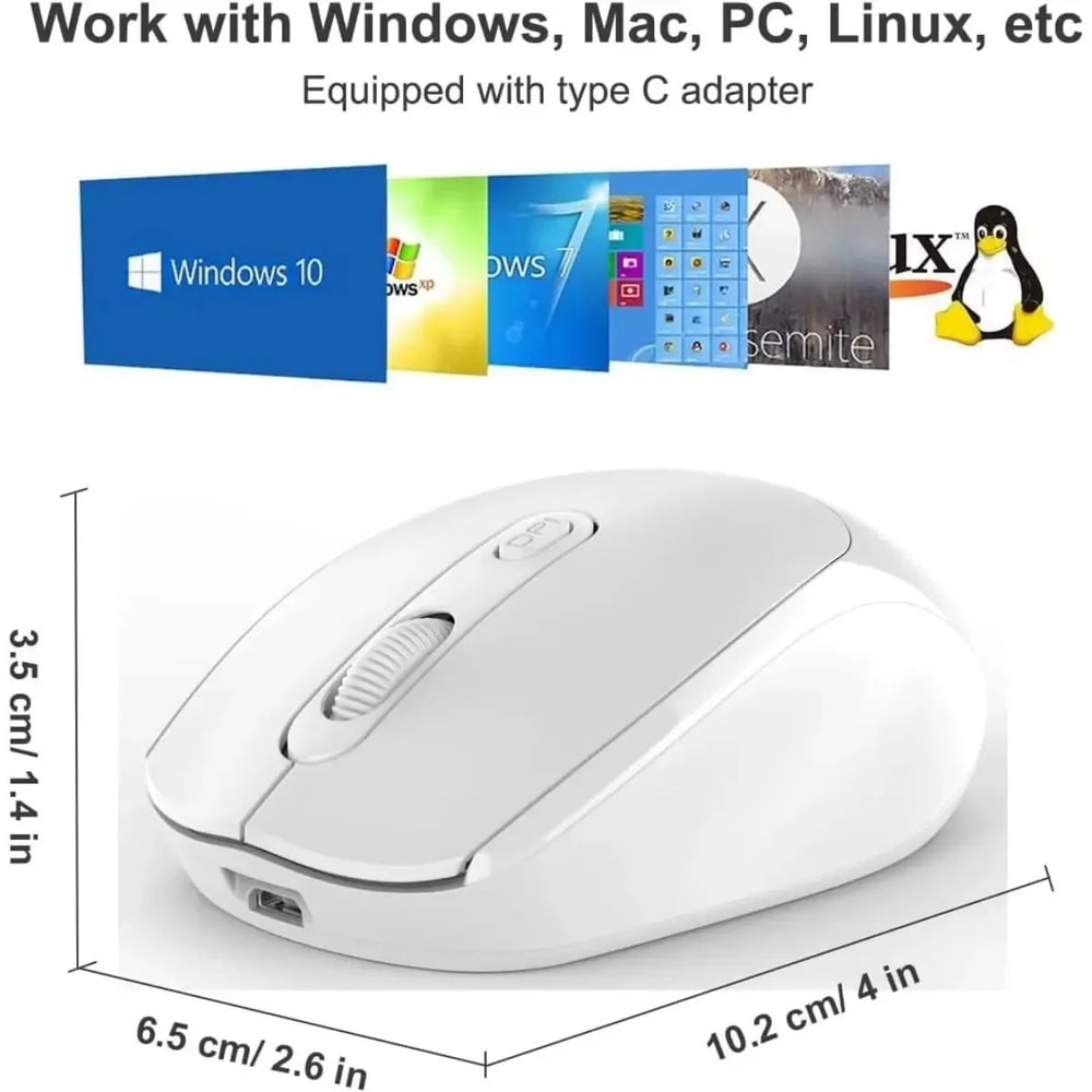 ComfortFlow Dual Mode Ergonomic Wireless Mouse With Bluetooth 24GHz USB Receiver For Laptop PC 1