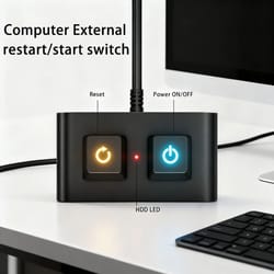 aluminum external pc power button switch for desktop computers