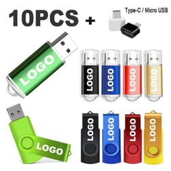 10-pack color usb flash drive 2.0 – customizable mini usb memory stick set (4gb–128gb)