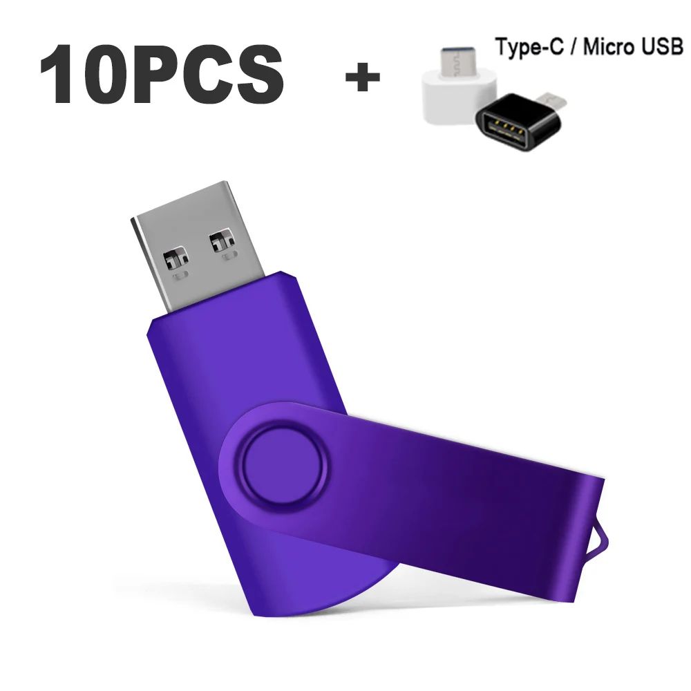 10Pack Color USB Flash Drive 20 Customizable Mini USB Memory Stick Set 4GB128GB 15