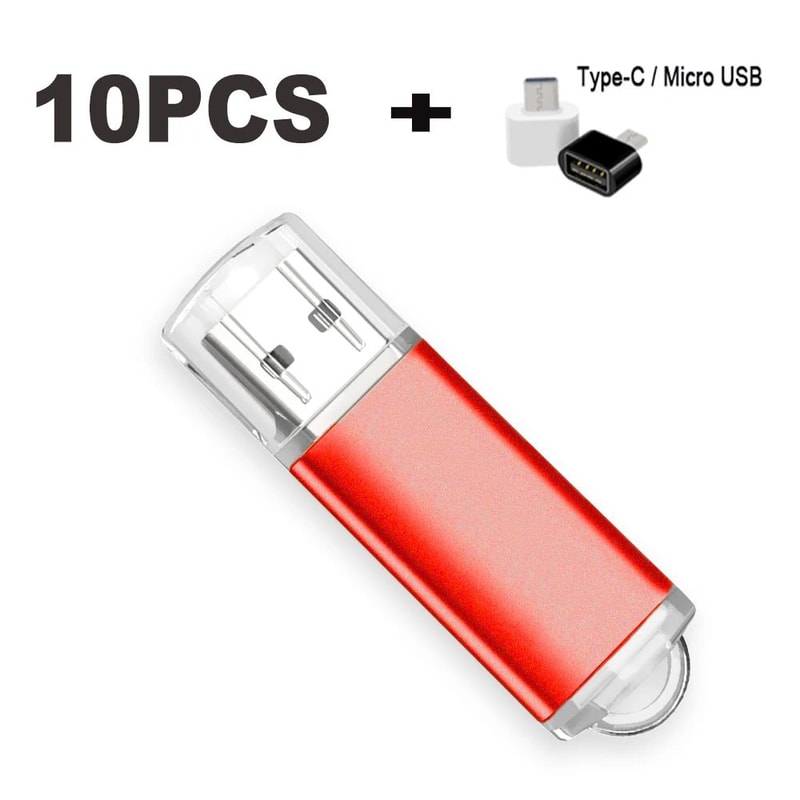 10Pack Color USB Flash Drive 20 Customizable Mini USB Memory Stick Set 4GB128GB 18
