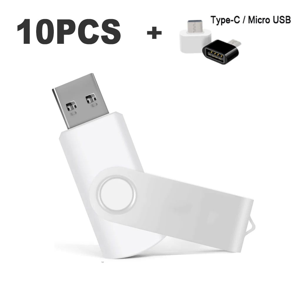 10Pack Color USB Flash Drive 20 Customizable Mini USB Memory Stick Set 4GB128GB 20