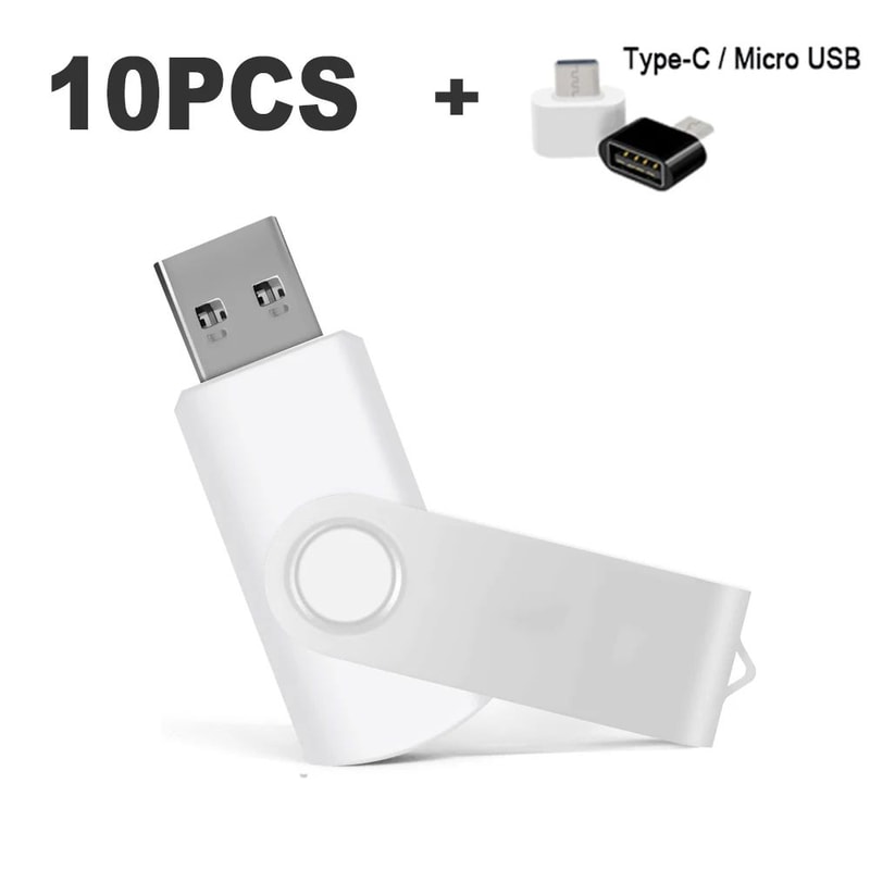 10Pack Color USB Flash Drive 20 Customizable Mini USB Memory Stick Set 4GB128GB 20