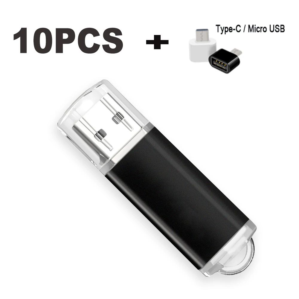10Pack Color USB Flash Drive 20 Customizable Mini USB Memory Stick Set 4GB128GB 6
