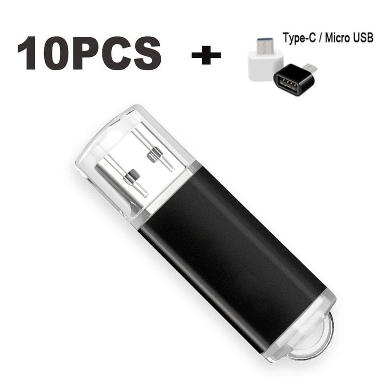 10Pack Color USB Flash Drive 20 Customizable Mini USB Memory Stick Set 4GB128GB 6