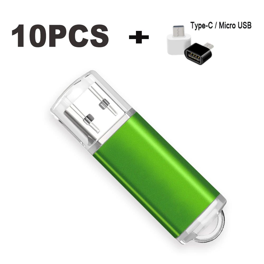 10Pack Color USB Flash Drive 20 Customizable Mini USB Memory Stick Set 4GB128GB 13