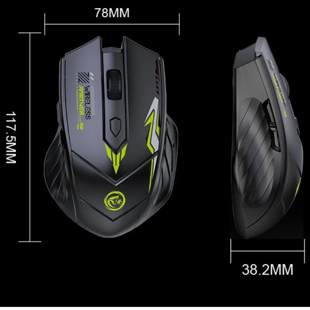 DualMode Wireless Gaming Mouse 24G Bluetooth 54 Rechargeable 1600DPI PC Mouse 2