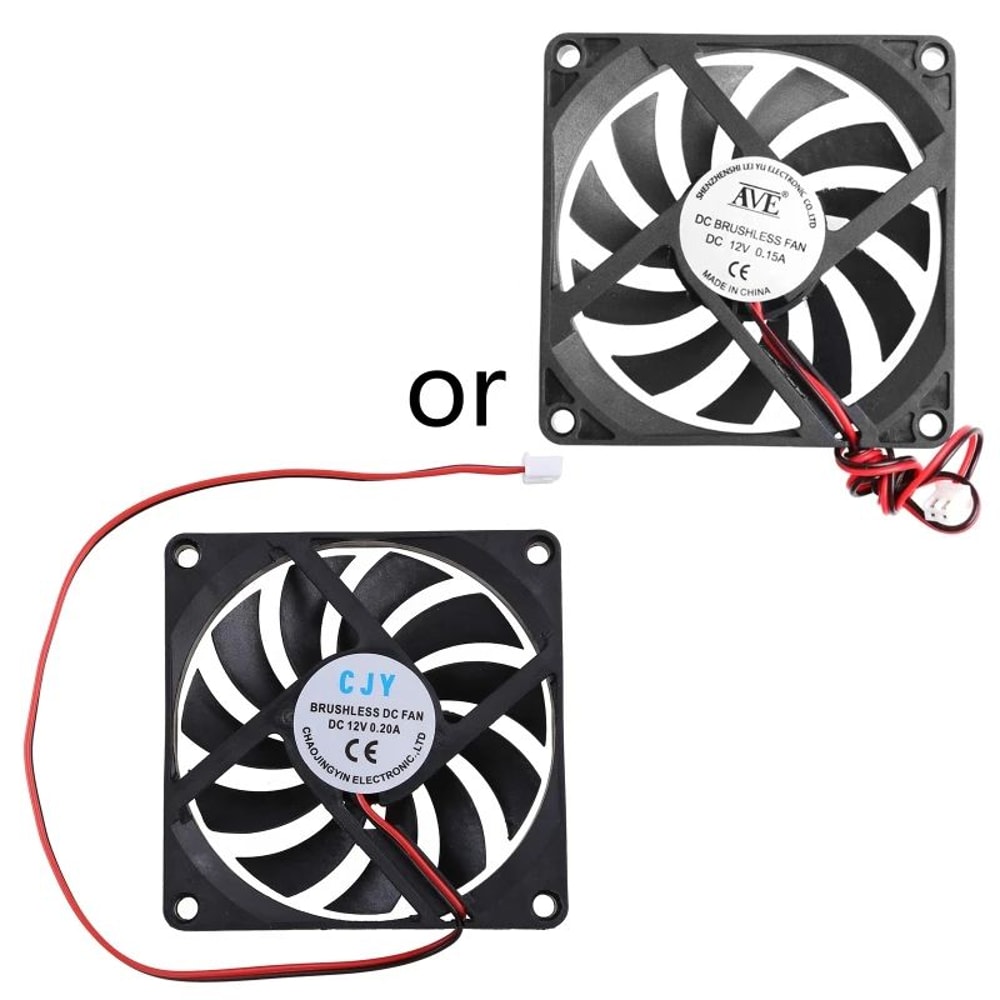 HighEfficiency 12V 80x80x10mm PC Cooling Fan Ultra Slim Case CPU Fan 0