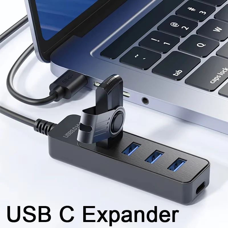 UltraSpeed 4Port USB 30 TypeC Hub Adapter For Laptop PC 0